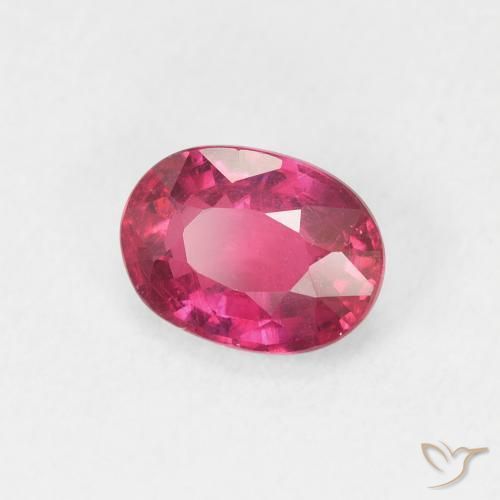 Rubi Luz vermelha Natural 1.23ct, oval, VS