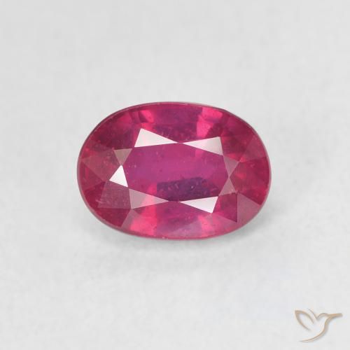 1.42ct Natural Luz vermelha Rubi, oval, VS