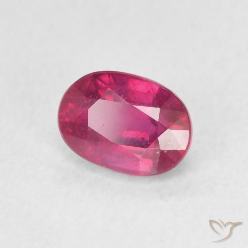 Rubi Luz vermelha Natural 1.42ct, oval, VS