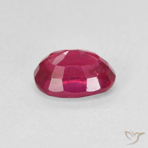 Rubi rosa avermelhado Natural 1.18ct, oval, VS