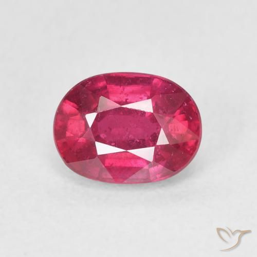 1.39ct Natural Jam Red Rubi, oval, VS, Photo A