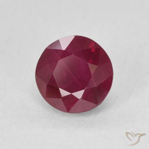 Rubi Vermelho escuro Natural 1.13ct, Redondo, VS-SI