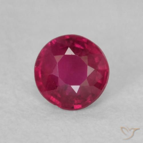 0.17ct Natural Rosa Avermelhado Profundo Rubi, Redondo, VS
