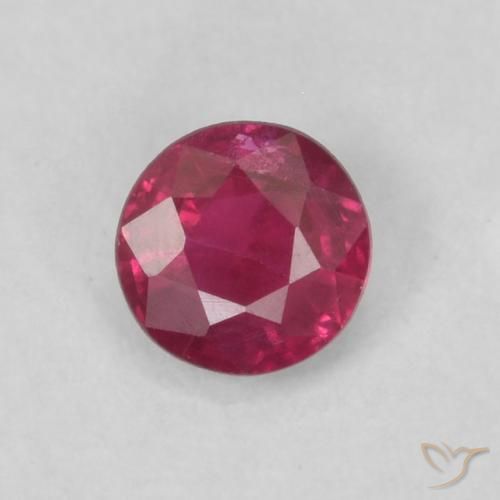 0.18ct Natural Rosa Avermelhado Profundo Rubi, Redondo, VS