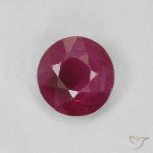 0.18ct Natural Vermelho escuro Rubi, Redondo, VS