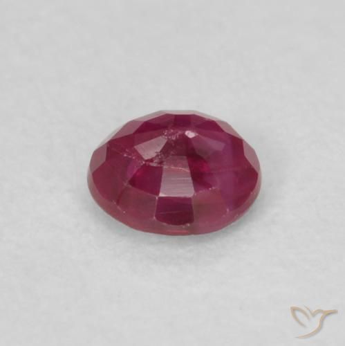Rubi Vermelho escuro Natural 0.18ct, Redondo, VS