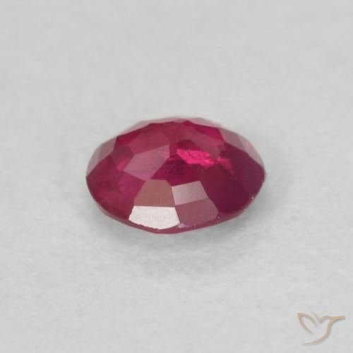 Rubi Vermelho rosado Natural 0.15ct, Redondo, VS
