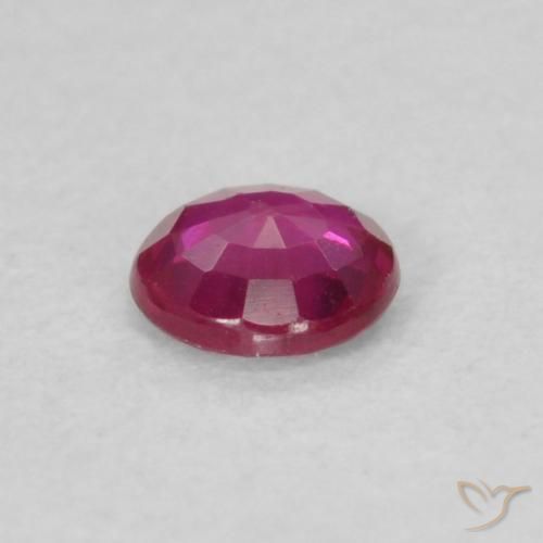 Rubi Vermelho rosado Natural 0.14ct, Redondo, VS