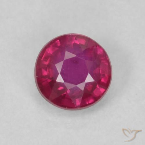 0.22ct Natural Luz vermelha Rubi, Redondo, VS