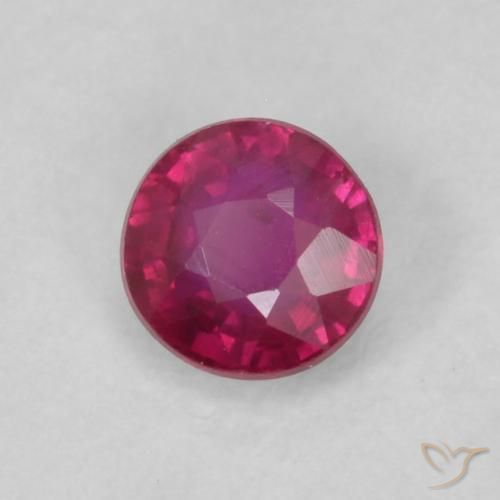 Rubi Luz vermelha Natural 0.22ct, Redondo, VS