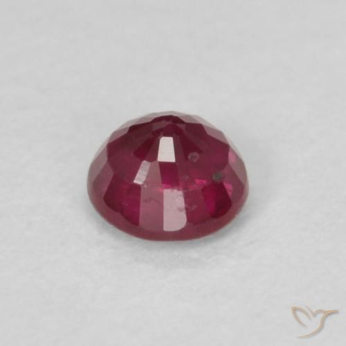Rubi Vermelho escuro Natural 0.32ct, Redondo, VS