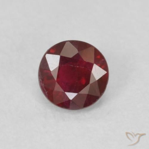 0.30ct Natural Vinho vermelho Rubi, Redondo, SI