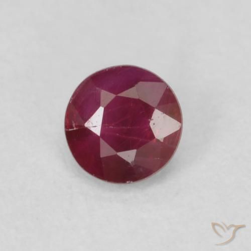 0.28ct Natural Vermelho escuro Rubi, Redondo, SI