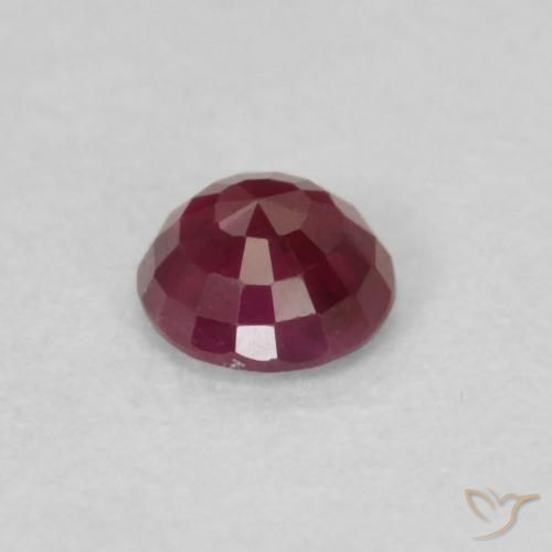 Rubi Vermelho escuro Natural 0.28ct, Redondo, SI