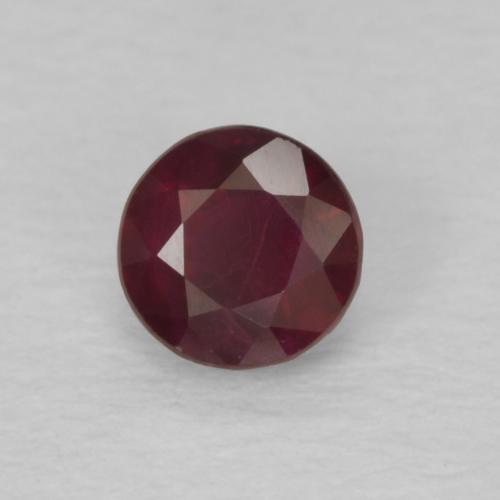 Rubi Vermelho escuro Natural 0.29ct, Redondo, SI