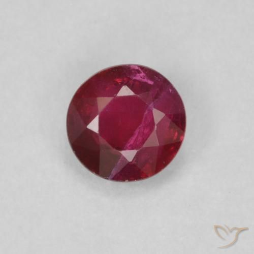 0.27ct Natural Vermelho escuro Rubi, Redondo, VS