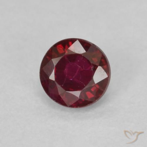 0.33ct Natural vermelho médio Rubi, Redondo, VS
