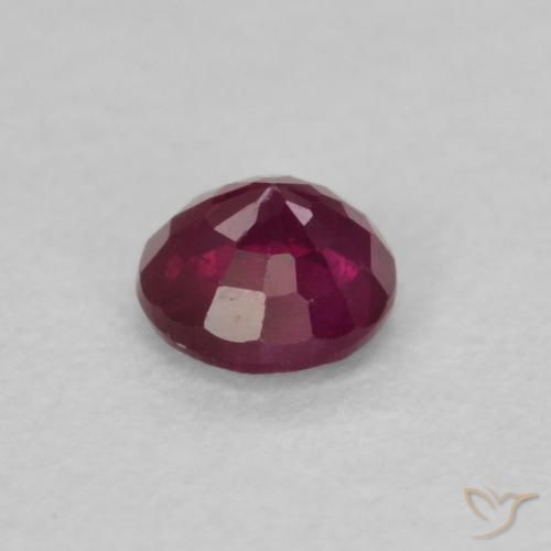 Rubi Vermelho escuro Natural 0.32ct, Redondo, VS