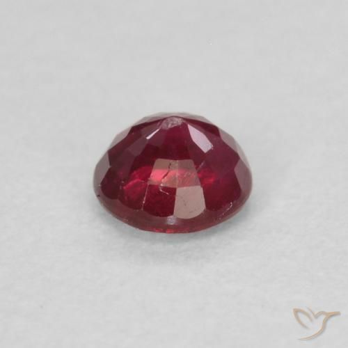 Rubi Vermelho escuro Natural 0.30ct, Redondo, VS