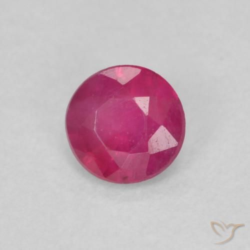 Rubi Vermelho rosado Natural 0.29ct, Redondo, VS