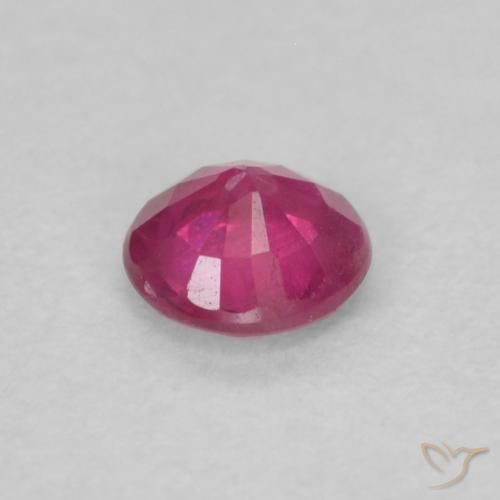 Rubi Vermelho rosado Natural 0.29ct, Redondo, VS
