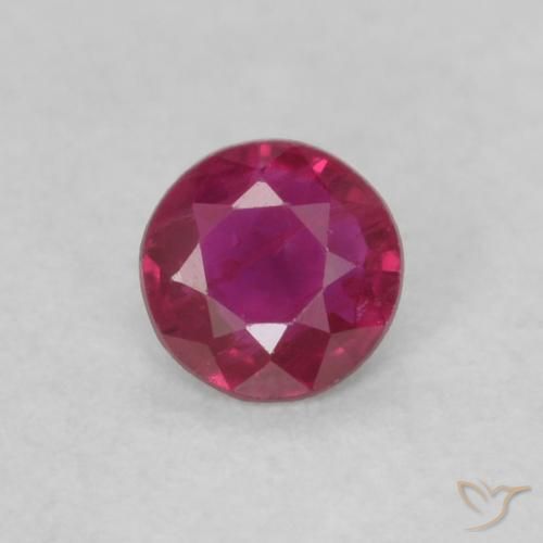 0.16ct Natural Vermelho rosado Rubi, Redondo, VS
