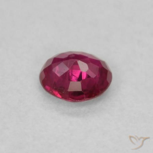 Rubi Vermelho rosado Natural 0.16ct, Redondo, VS