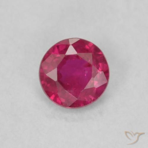 0.17ct Natural Vermelho rosado Rubi, Redondo, VS