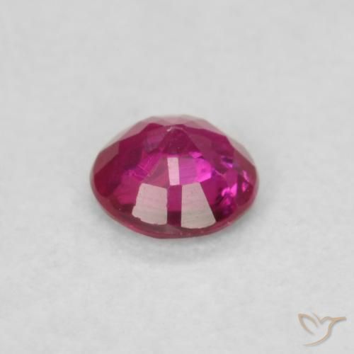 Rubi Vermelho rosado Natural 0.17ct, Redondo, VS