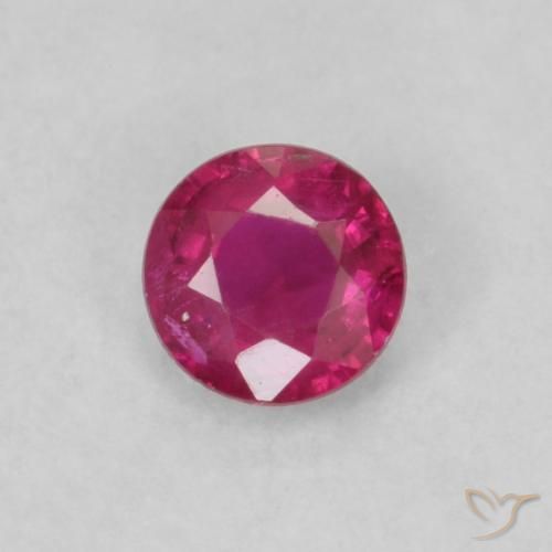 0.19ct Natural Vermelho rosado Rubi, Redondo, VS