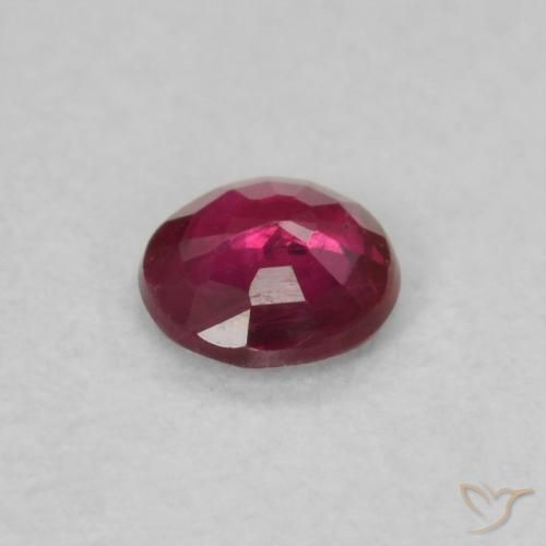 Rubi Vinho Tinto Profundo Natural 0.16ct, Redondo, VS