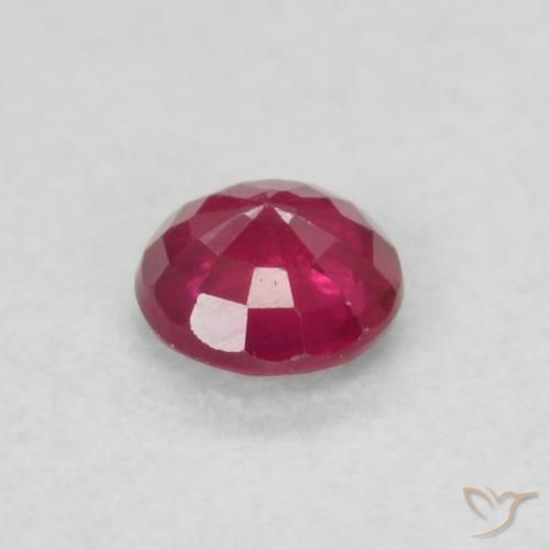 Rubi Vermelho escuro Natural 0.20ct, Redondo, VS