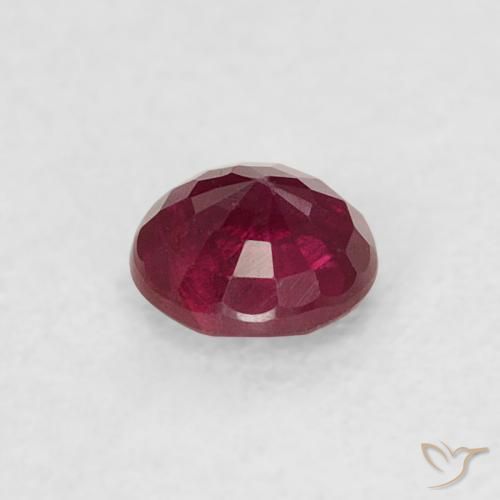 Rubi Vermelho escuro Natural 0.21ct, Redondo, VS