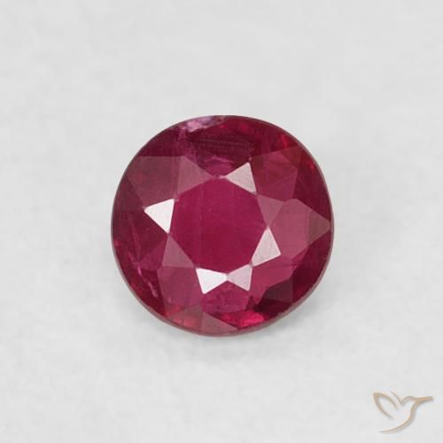 0.18ct Natural Vermelho escuro Rubi, Redondo, VS-SI