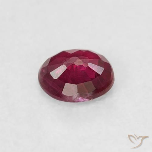 Rubi Vermelho escuro Natural 0.18ct, Redondo, VS-SI