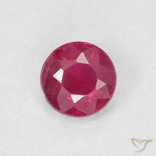 0.19ct Natural Vermelho rosado Rubi, Redondo, VS