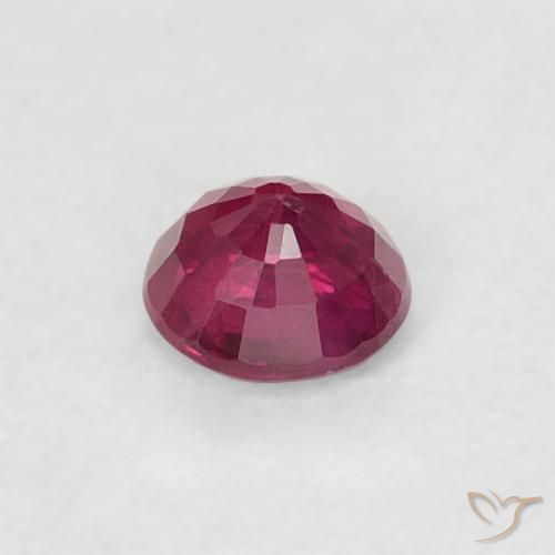 Rubi Vermelho rosado Natural 0.19ct, Redondo, VS
