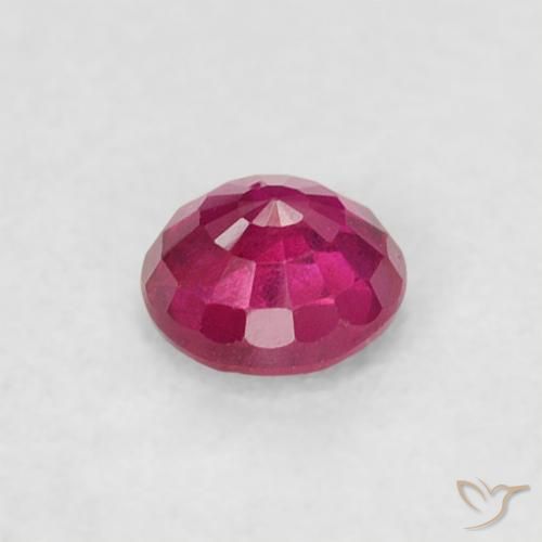 Rubi Vermelho rosado Natural 0.22ct, Redondo, VS