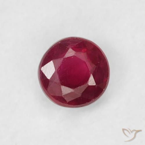 0.23ct Natural Vermelho escuro Rubi, Redondo, VS