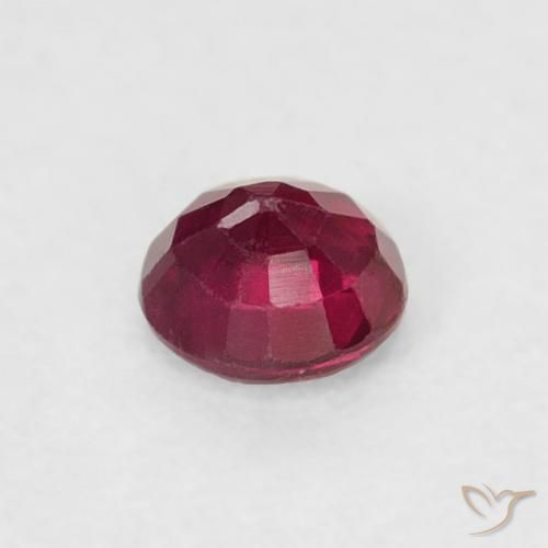 Rubi Vermelho escuro Natural 0.23ct, Redondo, VS