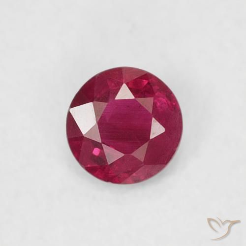 0.17ct Natural Rosa Avermelhado Profundo Rubi, Redondo, VS