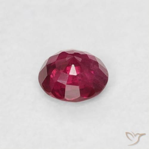 Rubi Rosa Avermelhado Profundo Natural 0.17ct, Redondo, VS