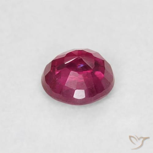 Rubi Vermelho rosado Natural 0.20ct, Redondo, SI
