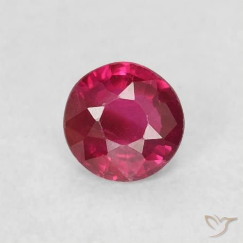 0.19ct Natural Medium Dark-Red Rubi, Redondo, VS
