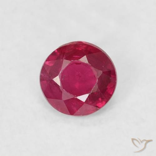 0.18ct Natural Vermelho rosado Rubi, Redondo, VS-SI