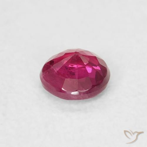 Rubi Vermelho rosado Natural 0.18ct, Redondo, VS-SI