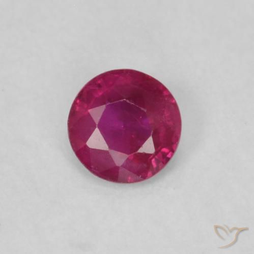 0.17ct Natural Luz vermelha Rubi, Redondo, VS