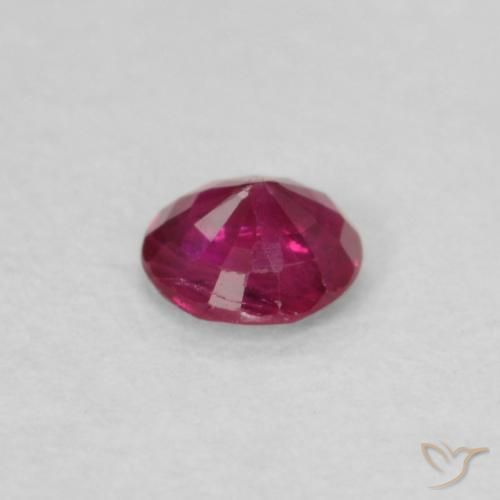 Rubi Luz vermelha Natural 0.17ct, Redondo, VS