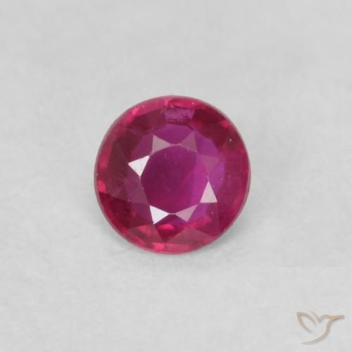 0.16ct Natural Vermelho rosado Rubi, Redondo, VS
