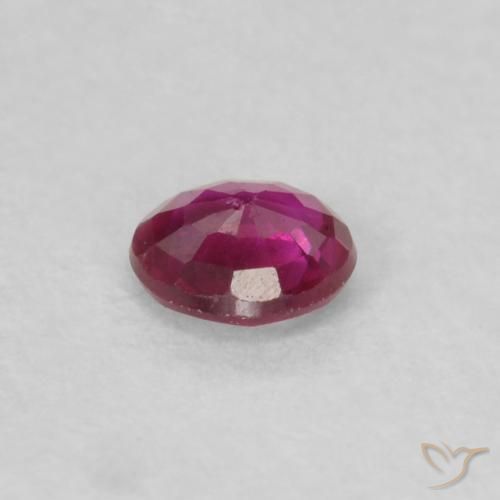 Rubi Vermelho rosado Natural 0.16ct, Redondo, VS
